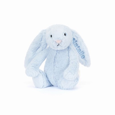 Jellycat Bashful Blue Bunny Medium New Zealand | IGOJD9165